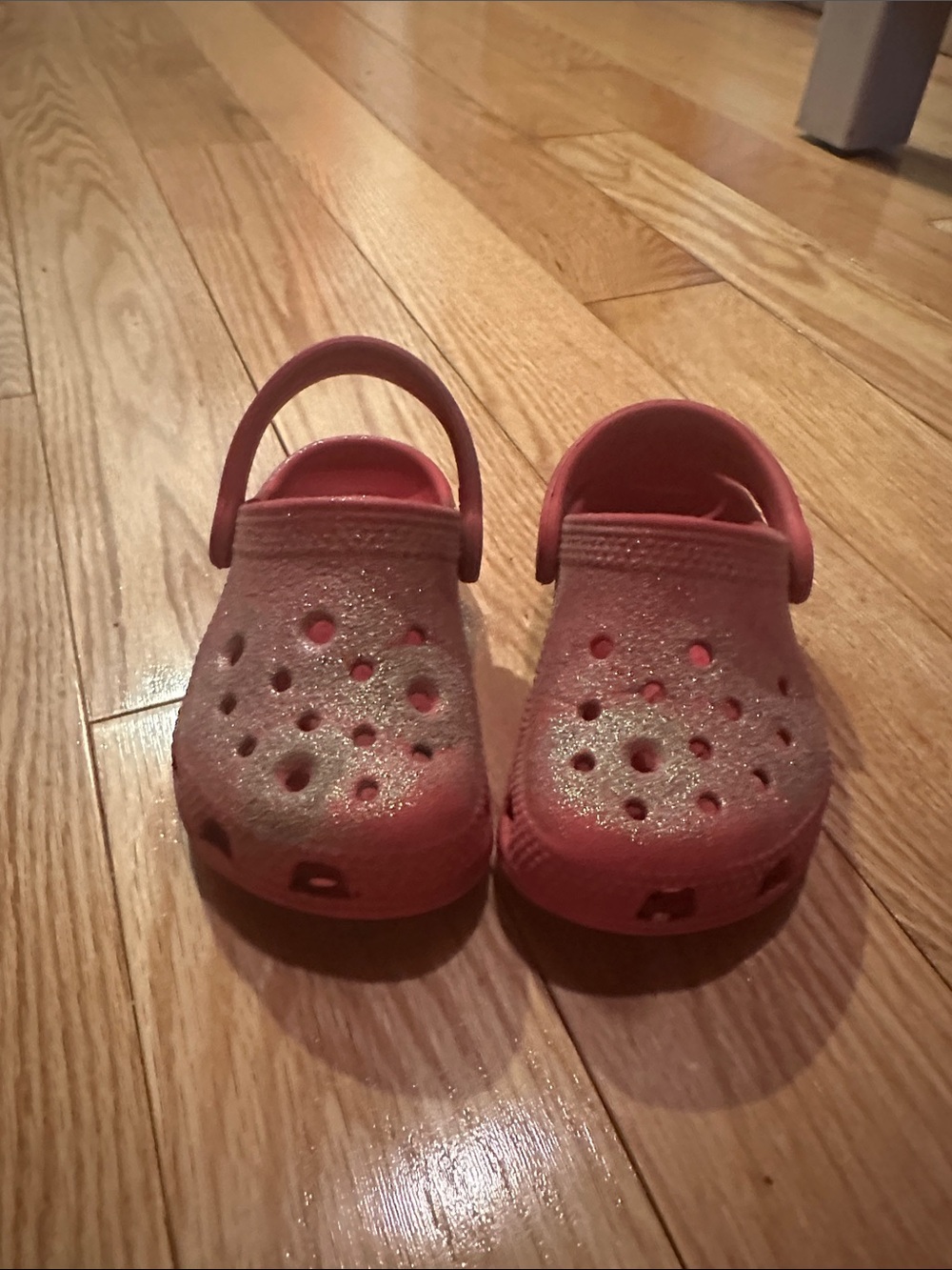 Hot Pink Glitter Crocs